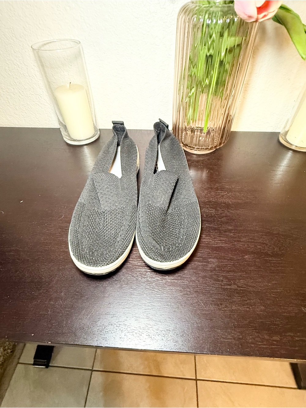 Women’s Slip-On Knit Sneakers - size 9.5